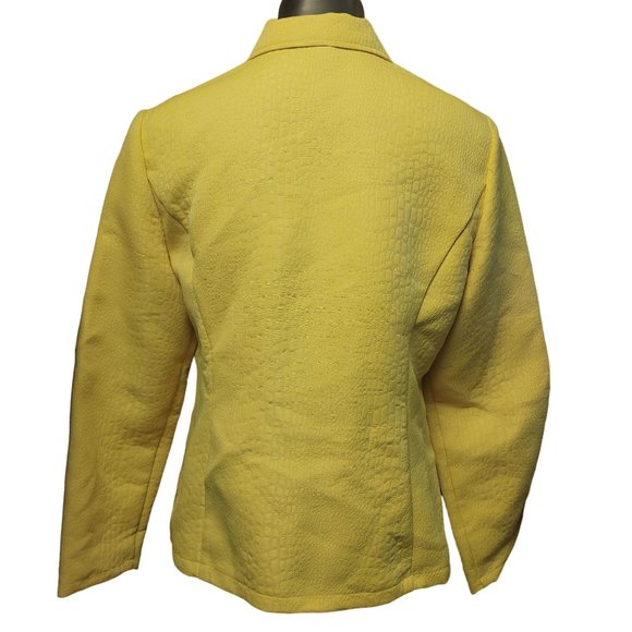 Tara Ryan Women's Yellow long Sleeve Button Front Blazer Jacket Large - Picture 2 of 3